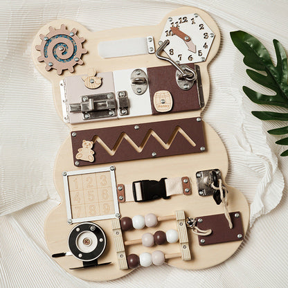 Children's Montessori Busy Bear Board