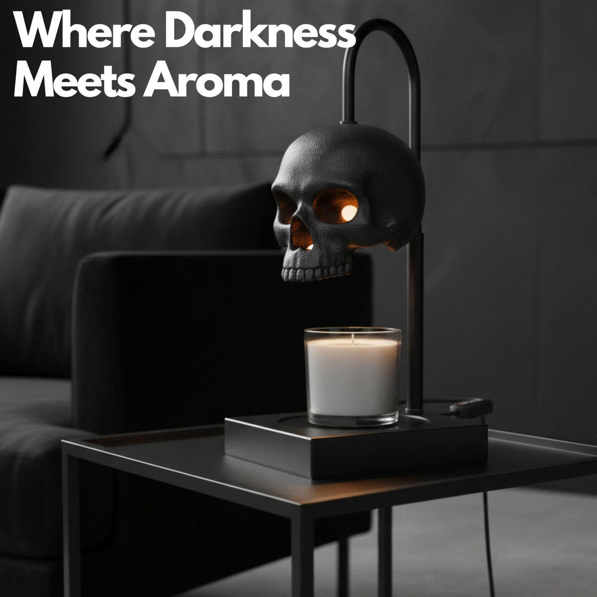 Nomnu Gothic Skull Candle Warmer Lamp