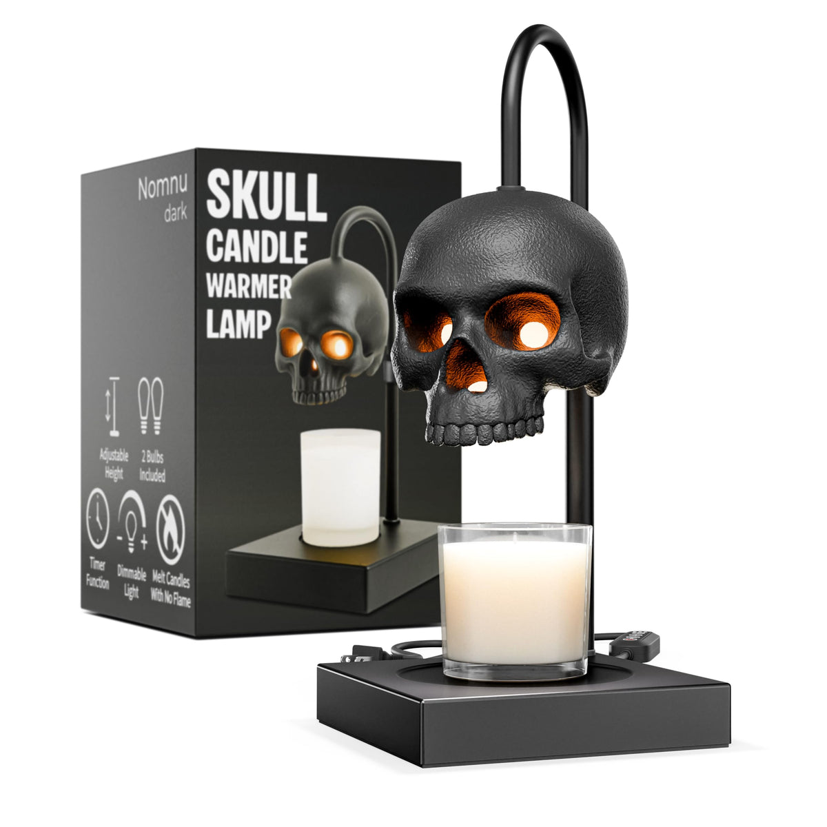Nomnu Gothic Skull Candle Warmer Lamp