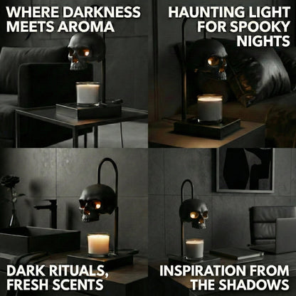 Nomnu Gothic Skull Candle Warmer Lamp