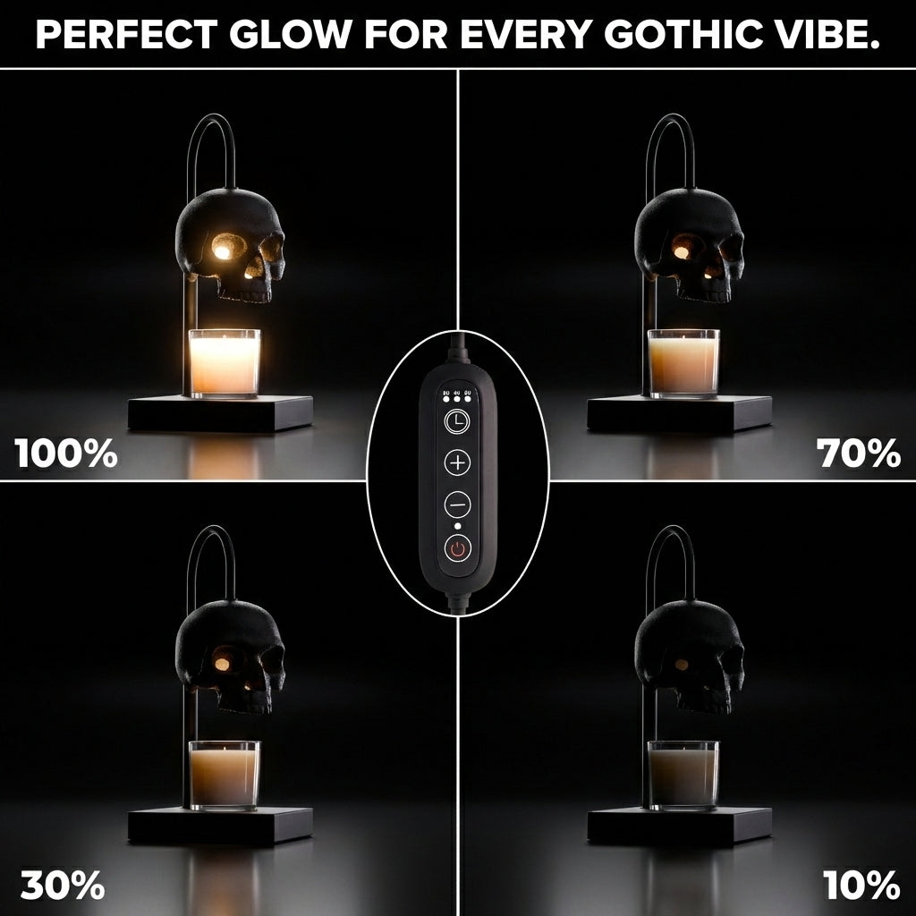 Nomnu Gothic Skull Candle Warmer Lamp