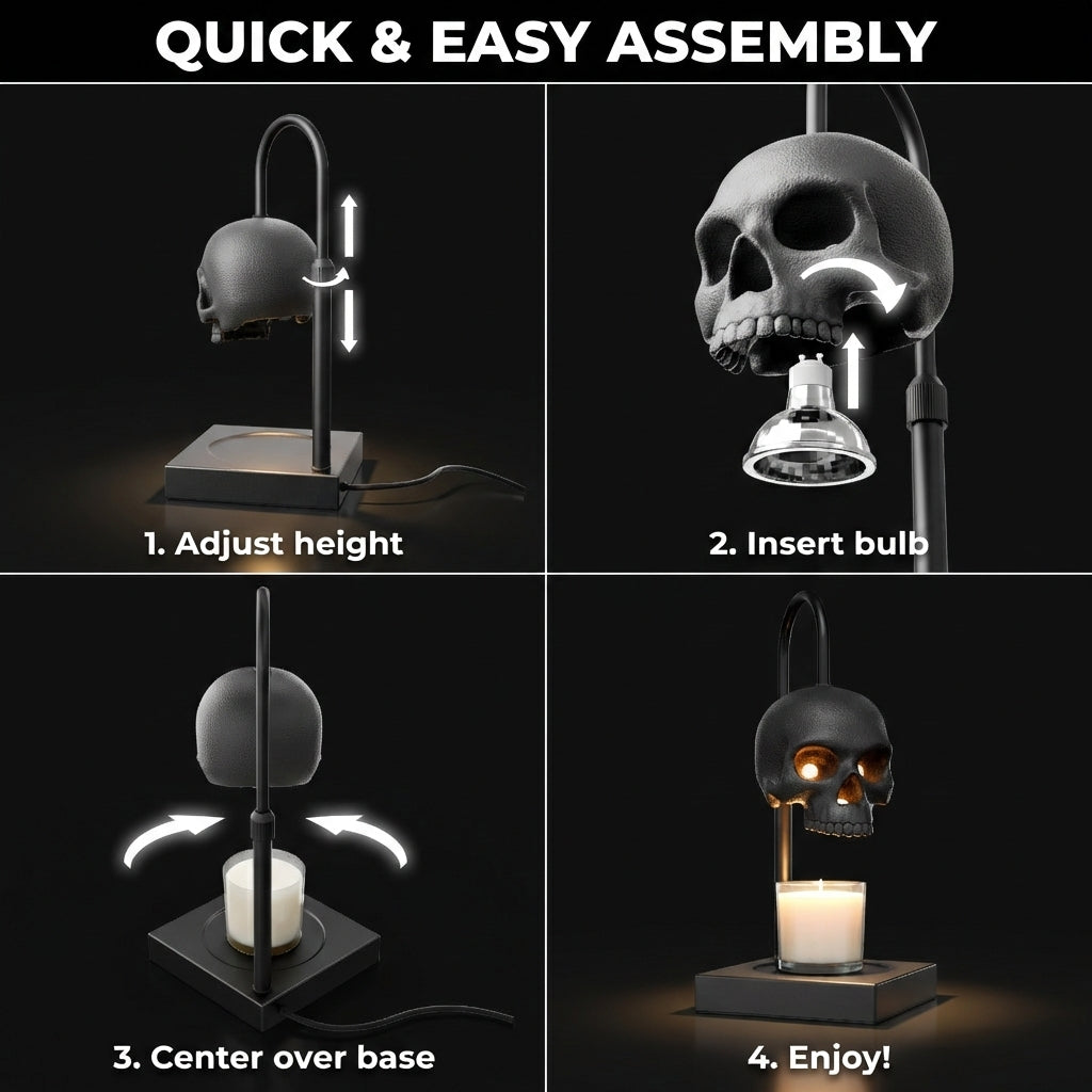 Nomnu Gothic Skull Candle Warmer Lamp