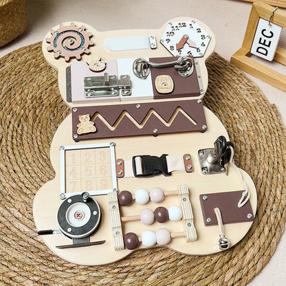Children's Montessori Busy Bear Board
