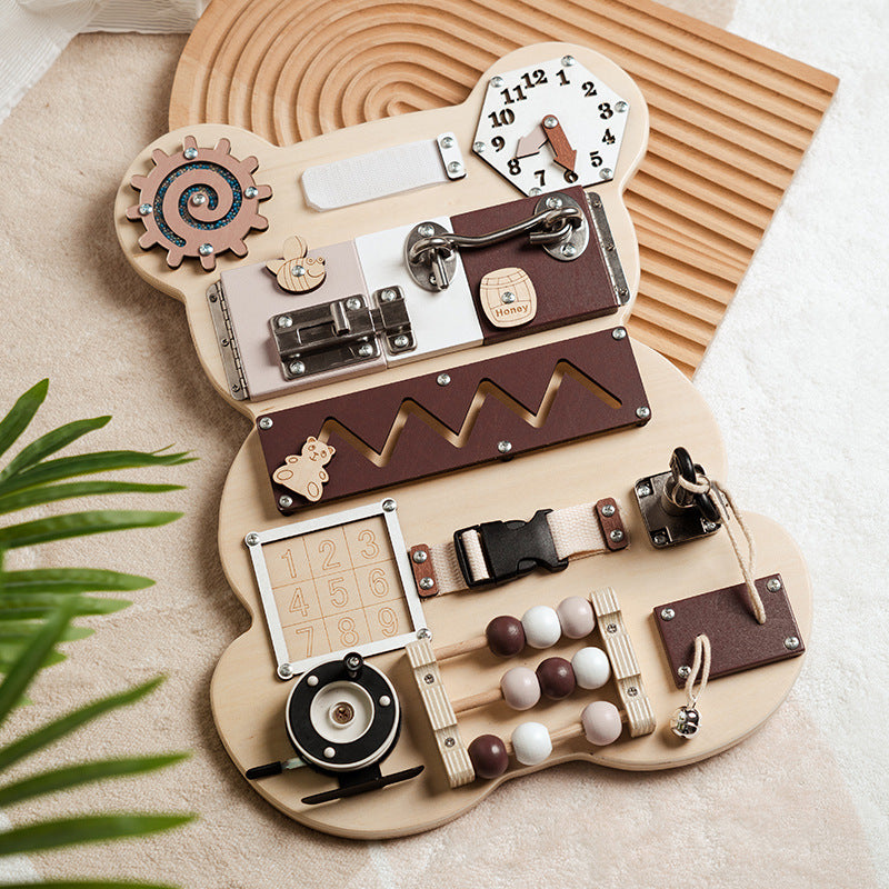 Children's Montessori Busy Bear Board