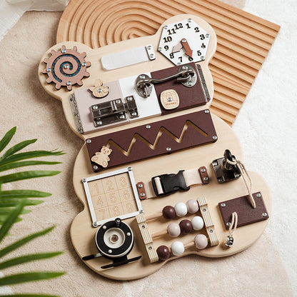 Children's Montessori Busy Bear Board